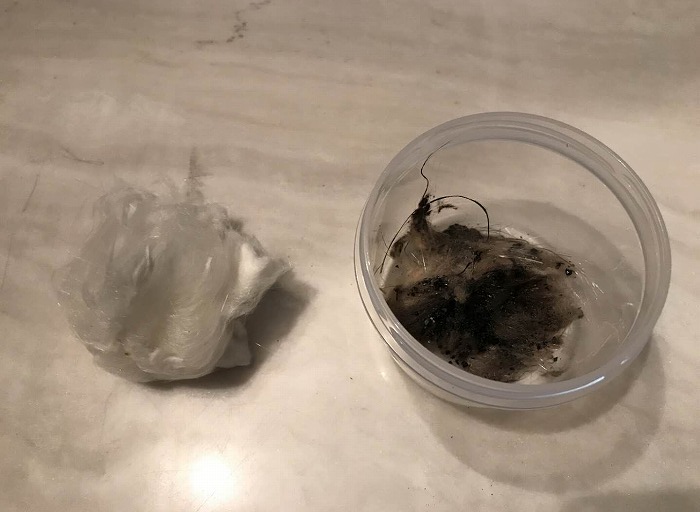 ガラス繊維　熱分解テスト