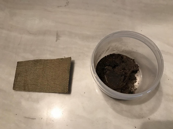 化学繊維＋PPT混合使用済み　熱分解テスト